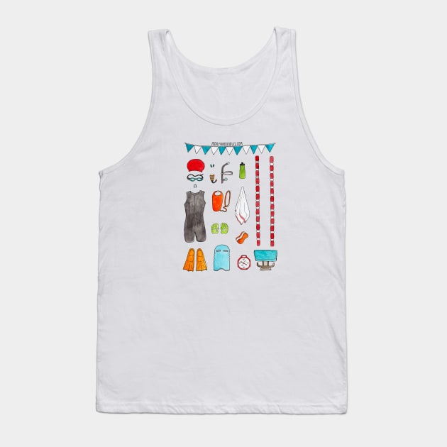 Swimming Gear Tank Top by JodiLynnDoodles